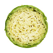 Cabbage portion on white