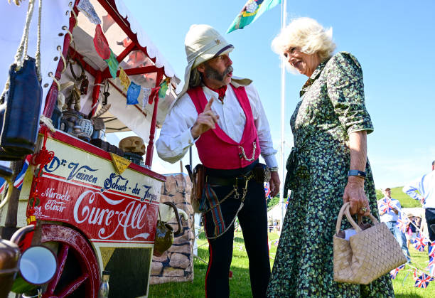 GBR: The Duchess of Cornwall Opens The Daily Mail Chalke Valley History Festival