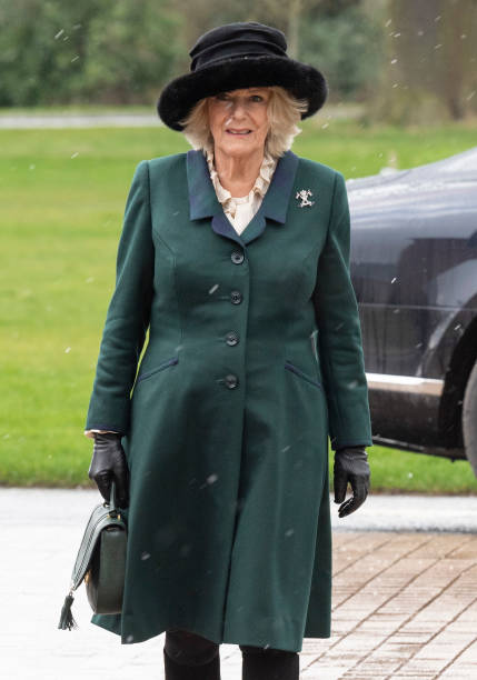 Camilla Duchess of Cornwall visits the Defence Medical Rehabilitation Centre Stanford Hall to meet patients and staff on February 11 2020 in...