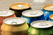 Cans of soft drink