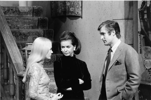 Caroline Collins , Elizabeth Collins Stoddard and Chris Jennings (Don Briscoe, in Dark Shadows TV series, 1968.