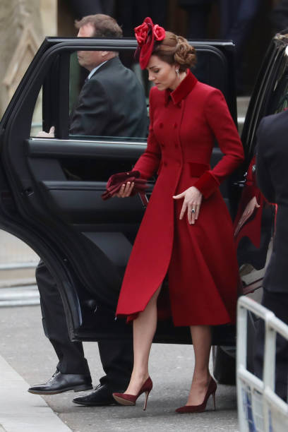 Queen Elizabeth II arrives for the Commonwealth Day Service 2020 on March 09 2020 in London England