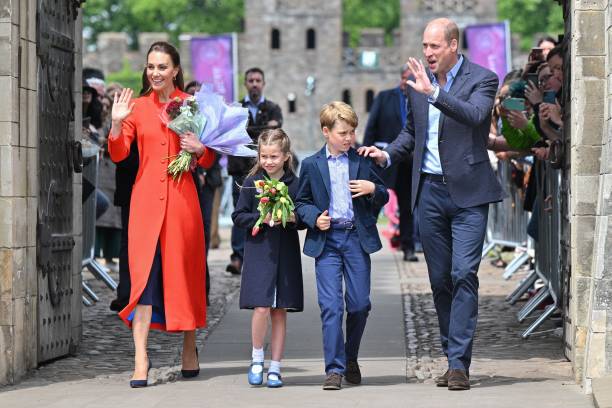 GBR: Queen Elizabeth II Platinum Jubilee 2022 - The Duke And Duchess Of Cambridge Visit Wales