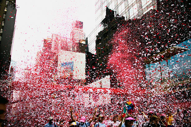 celebration in the city - parade stock pictures, royalty-free photos & images