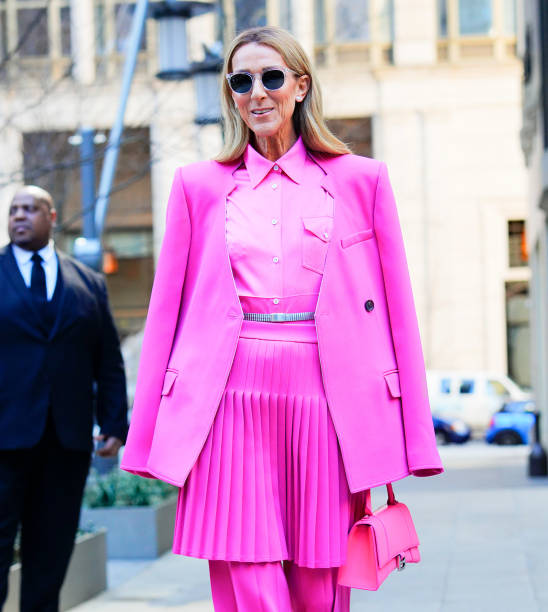 Celine Dion is seen on March 07 2020 in New York City