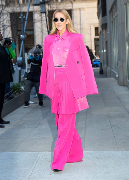 Celine Dion is seen on March 07 2020 in New York City