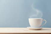 Ceramic cup with slight steam