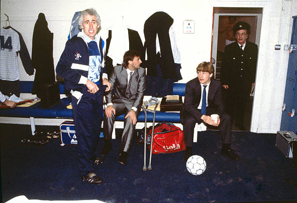 Chelsea's goalkeeping coach Peter Bonetti in the dressing room before the game.
