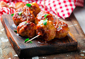 Chicken Meatballs with glaze