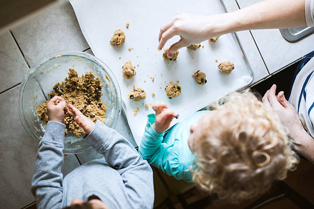 Children Helping Make Cookies