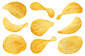 Chips on white