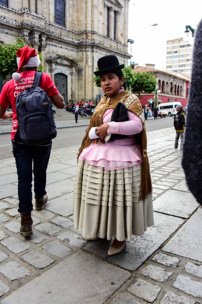 A Cholita indigenous woman in La Paz