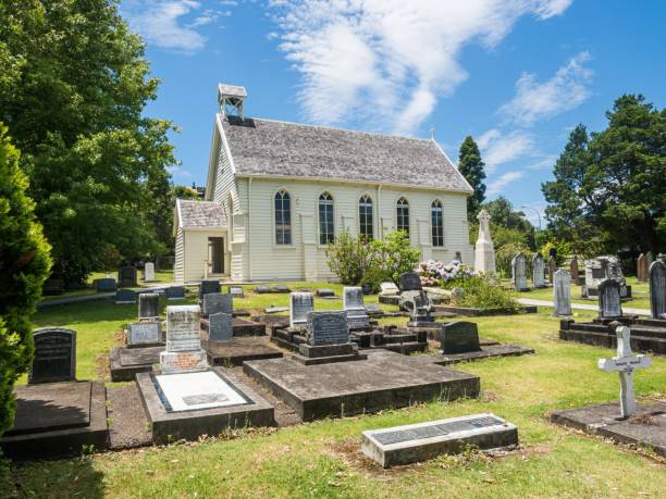 Christ Church with historic cemetery, oldest surviving church in New Zealand, Russell, Bay of Islands, Far North District, Northland, North Island, New Zealand