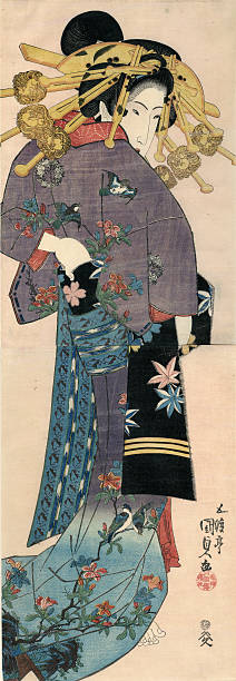 A Standing Bijin By Utagawa Kunisada