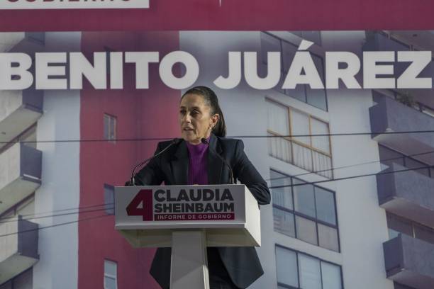 DC: Mexico City Mayor Claudia Sheinbaum Speaks During Government Rally