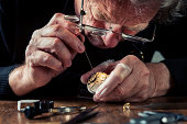 Close Up Portrait of a Watchmaker at Work