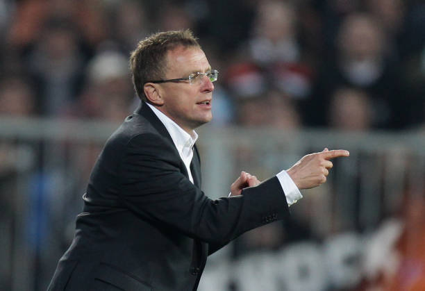 Coach Ralf Rangnick of Hoffenheim reacts during the Bundesliga match between FC St. Pauli Hamburg and1899 Hoffenheim at Millerntor Stadium on August...