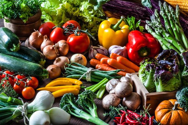 Colorful fresh organic vegetables