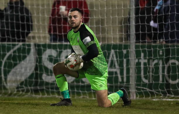 Cork , Ireland - 4 March 2022; Treaty United goalkeeper Jack Brady during the SSE Airtricity League First Division match between Cobh Ramblers and...