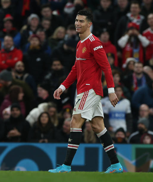 Cristiano Ronaldo of Manchester United in action during the Premier League match between Manchester United and West Ham United at Old Trafford on...