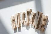 Cuisine in wooden letters