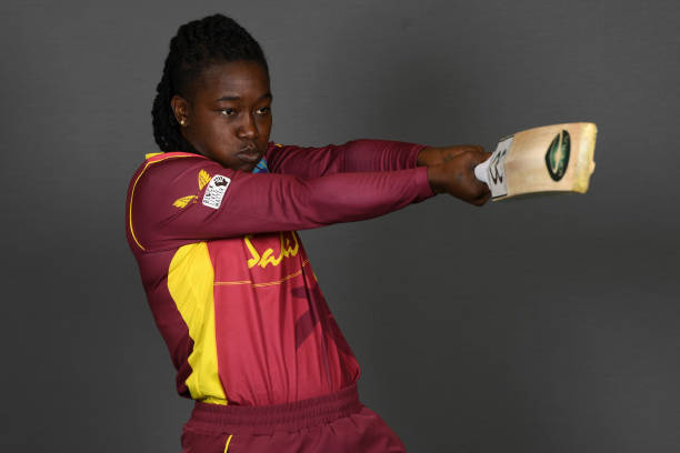 Deandra Dottin of the West Indies poses for a portait during the West Indies Women's T20 Squad photo call at The County Ground on September 20, 2020...
