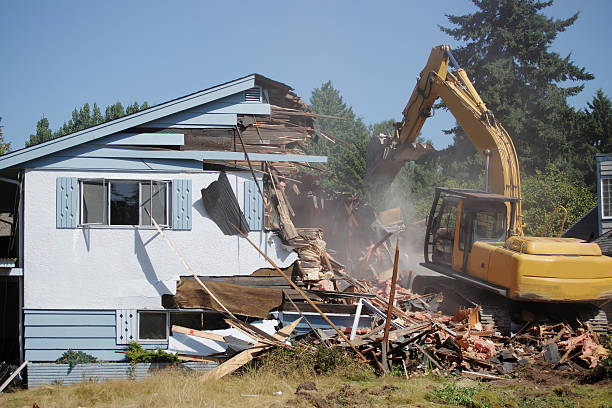 demolishing - house demolition stock pictures, royalty-free photos & images
