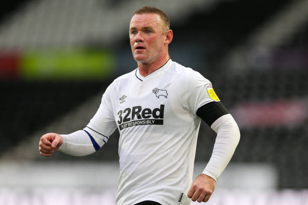 Derby County's Wayne Rooney during the Sky Bet Championship match at Pride Park Derby
