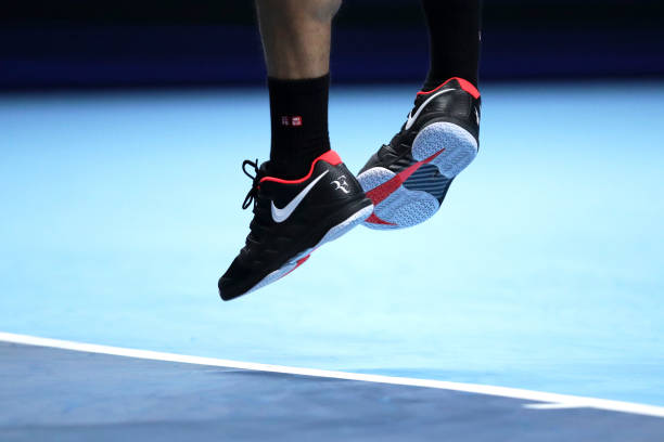 detailed-view-of-the-shoes-of-roger-federer-of-switzerland-as-he-in-picture-id1186774836