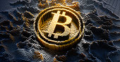Digitized Bitcoin Symbol