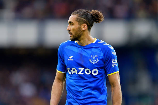 Dominic Calvert-Lewin during the Premier League match between Everton and Brentford at Goodison Park on May 15, 2022 in Liverpool, United Kingdom.