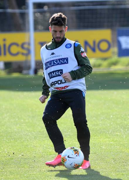 Dries Mertens of Napoli during a training session on March 9 2020 in Naples Italy