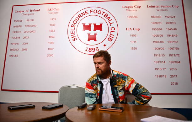 Dublin , Ireland - 12 October 2022; Shelbourne manager Damien Duff during a media conference at Tolka Park in Dublin.