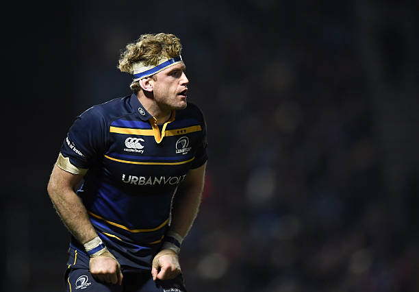 Dublin , Ireland - 13 January 2017; Jamie Heaslip of Leinster during the European Rugby Champions Cup Pool 4 Round 5 match between Leinster and Montpellier at the RDS Arena in Dublin. (Photo By Stephen McCarthy/Sportsfile via Getty Images)
