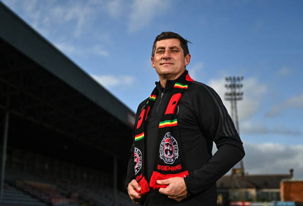 Dublin , Ireland - 20 October 2022; Manager Declan Devine stands for a portrait during a Bohemians media conference at Dalymount Park in Dublin.
