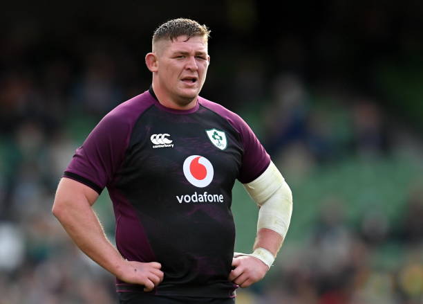 Dublin , Ireland - 6 November 2021; Tadhg Furlong of Ireland during the Autumn Nations Series match between Ireland and Japan at Aviva Stadium in Dublin. (Photo By Ramsey Cardy/Sportsfile via Getty Images)
