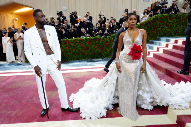 Dwyane Wade and Gabrielle Union attend The 2022 Met Gala Celebrating "In America: An Anthology of Fashion" at The Metropolitan Museum of Art on May...