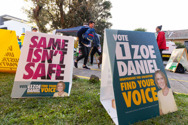 AUS: Independent For Goldstein Zoe Daniel Greets Early Voters At Polling Centre Ahead Of Federal Election