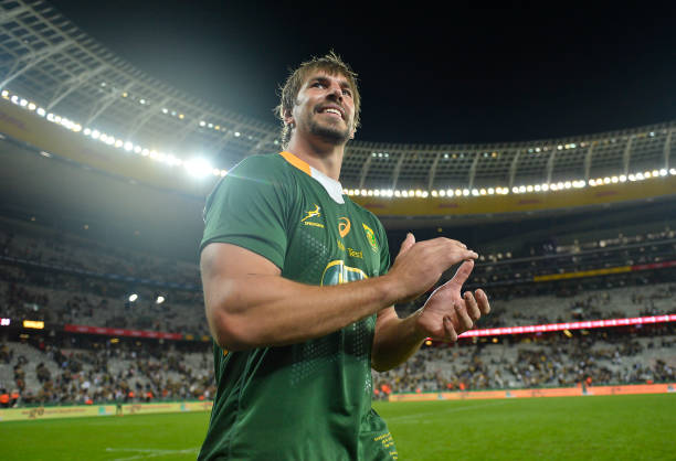CAPE TOWN, SOUTH AFRICA - JULY 16: Eben Etzebeth of South Africa during the 3rd Castle Lager Incoming Series test match between South Africa and Wales at DHL Stadium on July 16, 2022 in Cape Town, South Africa. (Photo by Ashley Vlotman/Gallo Images/Getty Images) 100th test match
