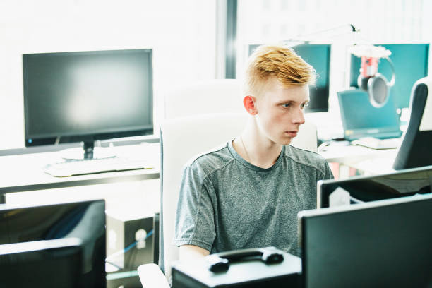 engineer coding in computer lab - professional software developer stock pictures, royalty-free photos & images