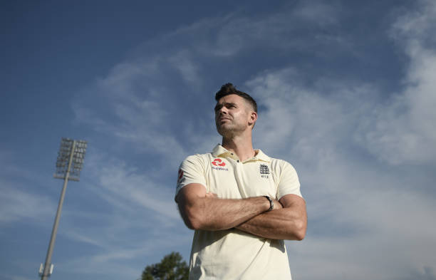 England bowler James Anderson poses for a picture ahead of potentially his 150th Test Match during an England nets session ahead of the First Test...