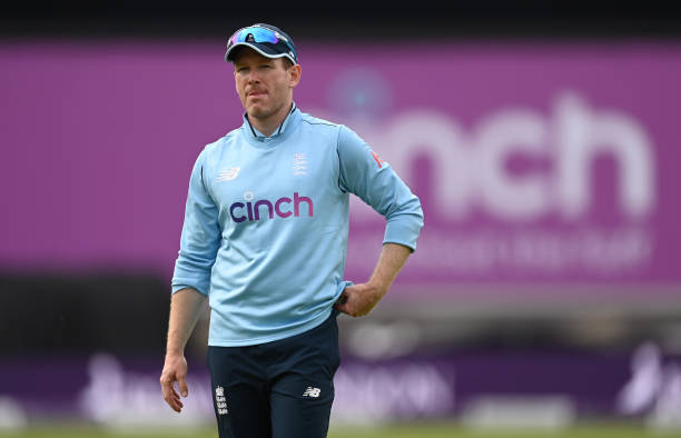 The Hundred - England captain Eoin Morgan during the second One Day International between England and Sri Lanka at The Kia Oval on July 01, 2021 in London, England.