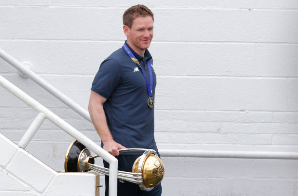 Top 10 Highest Paid Cricket Captains England captain Eoin Morgan walks out with the trophy during the celebration event held the day after England won the ICC Cricket World Cup Final at...