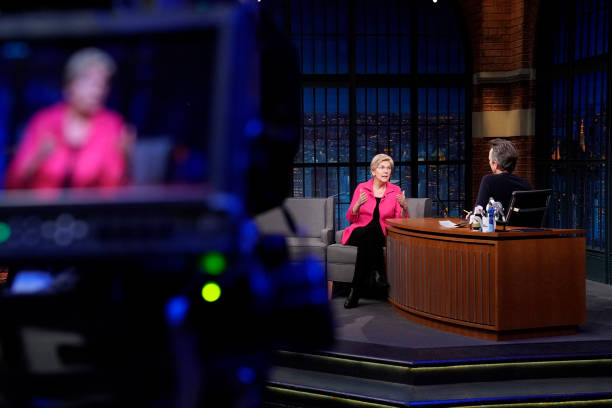 NY: NBC'S "Late Night With Seth Meyers" With Guests Sen. Elizabeth Warren, Cazzie David (Band Sit-In: Jonathan Ulman)