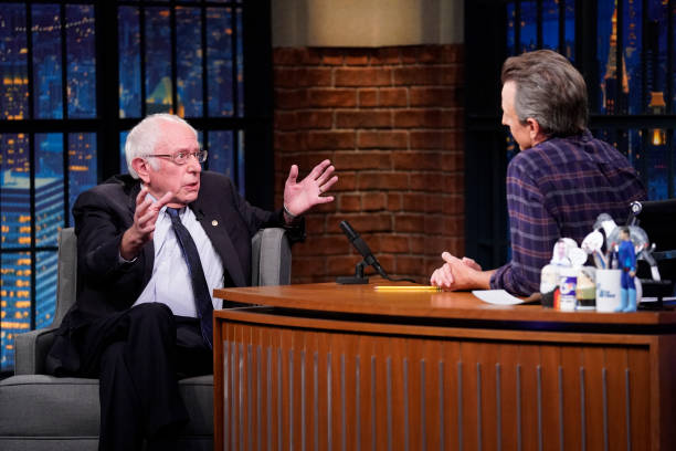 NY: NBC'S "Late Night With Seth Meyers" With Guests Senator Bernie Sanders, Chad Kroeger, JT Parr (Band Sit-In: Tom Benko)