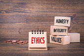 Ethics oncept. Honesty, integrity and values words