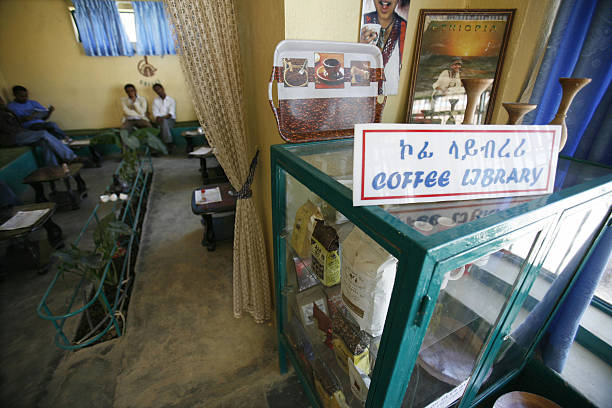 Ethiopian Men Sit Inside A Fake Starbuck Pictures Getty