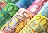 Euro bank note currency finance background