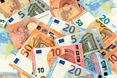 euro bank note currency finance background