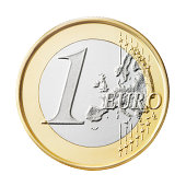 Euro coin (+clipping path)